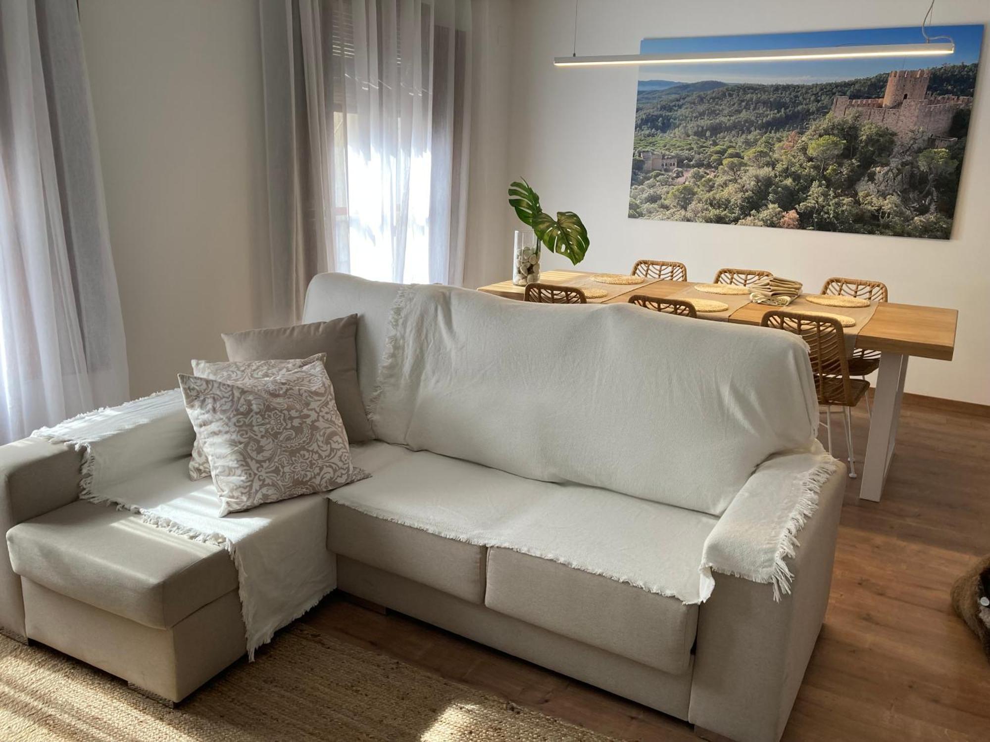 Apartamento Centrico, Climatizado Y Totalmente Equipado De 3 Habitaciones Para 6-7 Personas 圣科洛马·德法尔 外观 照片